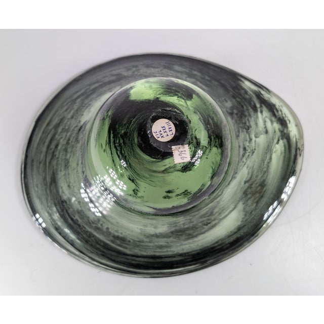 Mid-Century Modern Free Form Handmade Art Glass Bowl For Sale - Image 9 of 13