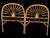 Magnificent pair of rattan headboards from the 1960s, very fine Italian craftsmanship