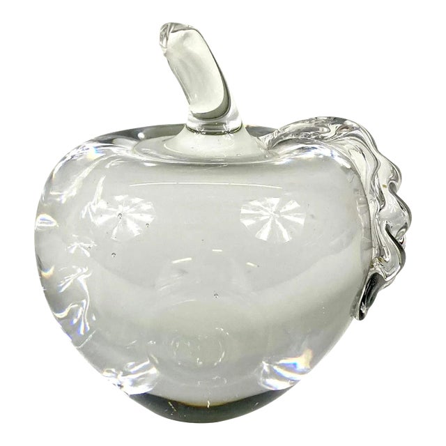 Crystal Apple Paper Weight For Sale