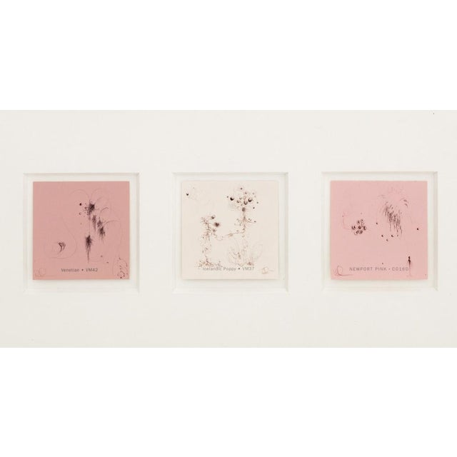 Paul Henry Ramirez (American, b. 1963), Three Paint Chip Drawings, Ballpoint Pen on Paper, 2008, signed and dated to the...