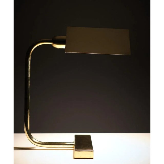 Metal Mid-Century Brass Table Lamp, Switzerland, 1972 For Sale - Image 7 of 11
