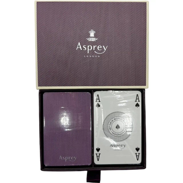 1990s New in Box Asprey London Set of 2 Full Decks of Playing Cards Poker Game For Sale - Image 11 of 12
