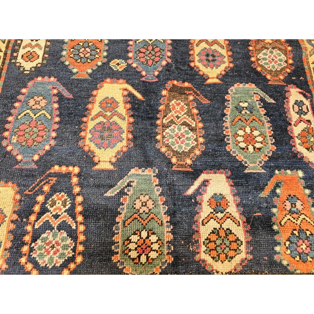 19th Century Caucasian Kazak Rug, Handwoven Wool, Allover Paisley Design, 4' x 7' For Sale - Image 10 of 15