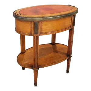 19th Century French Louis XVI Style Fruitwood Tray-Top Side Table