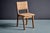 Oak Webbed Chairs in Leather Webbing attributed to Jens Risom, France, 1950s, Set of 10 For Sale - Image 8 of 18