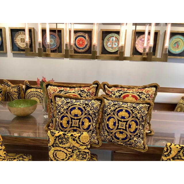 Versace Lion and Urn Pillows - a Pair For Sale - Image 12 of 13