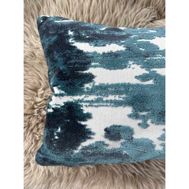 Rich and elegant damask velvet pillow, feature a floral design that fades and dissolves in the light to offer new...