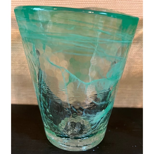 Kosta Boda Mine Tumbler Set Green Art Glass Ulrica Hydman Vallien For Sale In Washington DC - Image 6 of 6