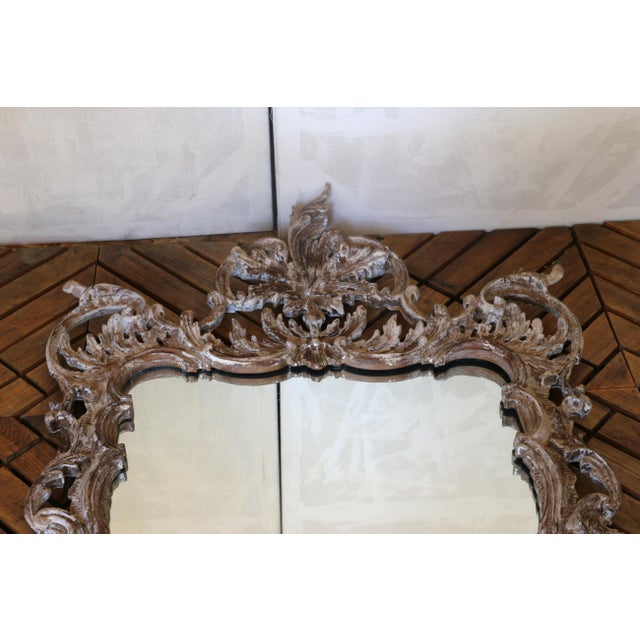 Rococo Vintage La Barge Italian Rococo Style Carved Wall Mirror, Circa 1970s For Sale - Image 3 of 18