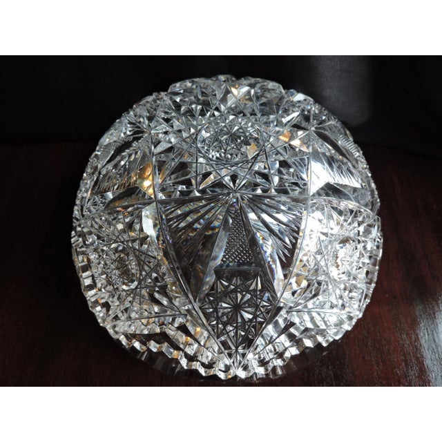 C 1853 J. Hoare & Co. American Brilliant Cut Glass Low Bowl For Sale - Image 10 of 12