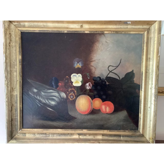 Slate Gray French Original Still Life Oil Painting Signed S. La Dure, Framed For Sale - Image 8 of 11