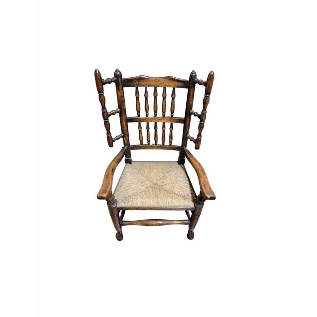 English Late 19th Century English Spindle Back Arm Chair For Sale - Image 3 of 4