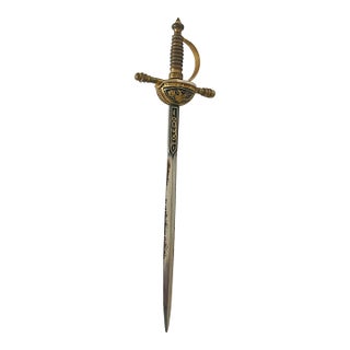 20 Th C C Toledo Spain Letter Opener Sword For Sale