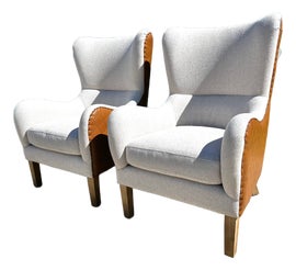 Example of Lillian August Wingback Chairs