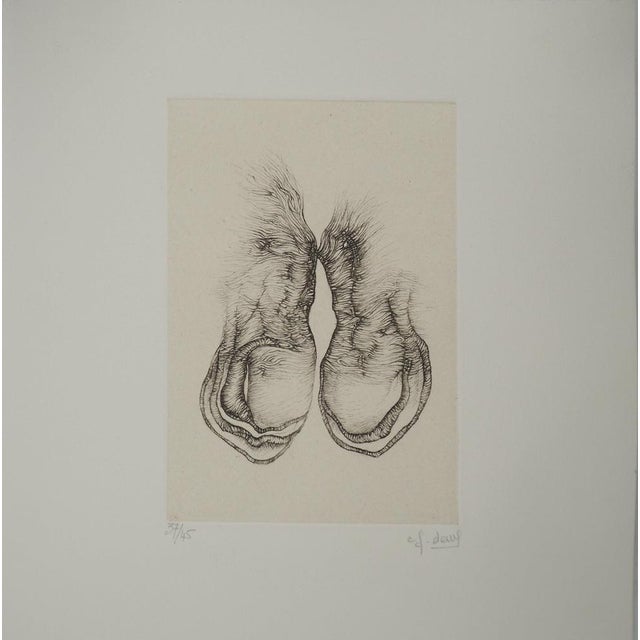 Fred deux (1924-2015) taking root, 1998 original engraving (moret workshop) signed in pencil numbered out of 45 copies on...