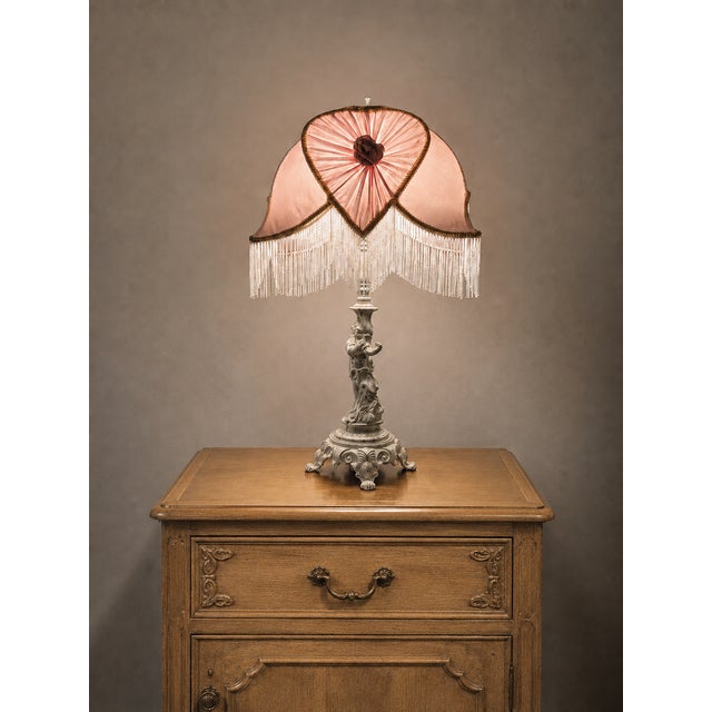 Vintage Hollywood Regency Style Cherub Table Lamp For Sale In Nashville - Image 6 of 9