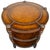 English Vintage Regency Leather & Brass 3-Tier Round Center Table - Attributed to Maitland-Smith For Sale - Image 3 of 10