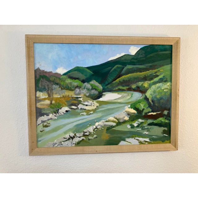 Contemporary Scenic Realist Landscape Oil Painting, Framed Chairish