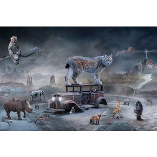 Twilight by Marcin Owczarek | Photography of surreal animals in a desolate landscape For Sale