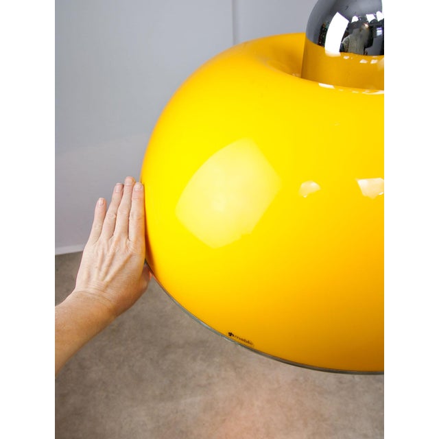 Large Space Age Yellow Pendant from Guzzini, 1970s For Sale - Image 14 of 17