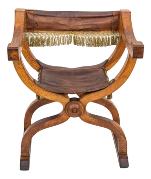 Brown Savonarola Chair, 1900s