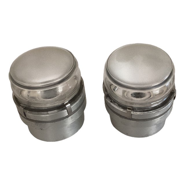 Ceiling Lamps from Oluce Fresnel, 1980s, Set of 2 For Sale