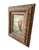 Richly textured oil painting of two sailing vessels at harbor, set in a carved giltwood frame with a warm, aged patina....