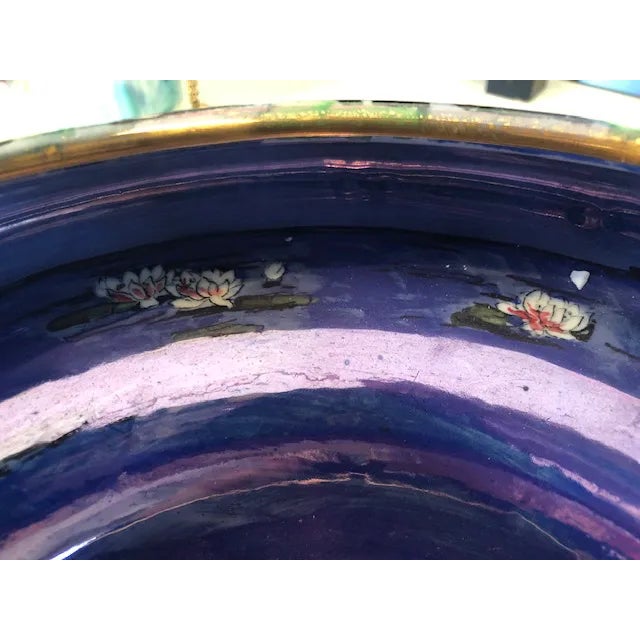 Ceramic Wilkinson Lustre Glazed Decorated Porcelain Footed Centerbowl For Sale - Image 7 of 9