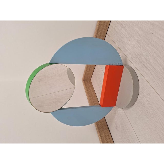 1980s Limited Edition for Donna Magazine Lacquered Wood Table Mirror from Michele De Lucchi, 1984 For Sale - Image 5 of 11