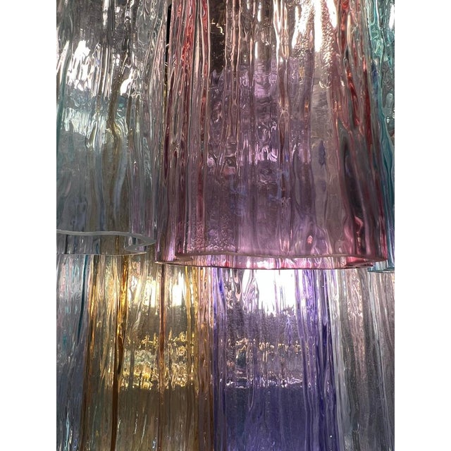 Large Multicolor Murano Chandelier by Valentina Planta For Sale - Image 3 of 18