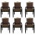 1980s Hollywood Regency Black Lacquer and Satin Dining Armchairs – Set of 8 For Sale - Image 13 of 13