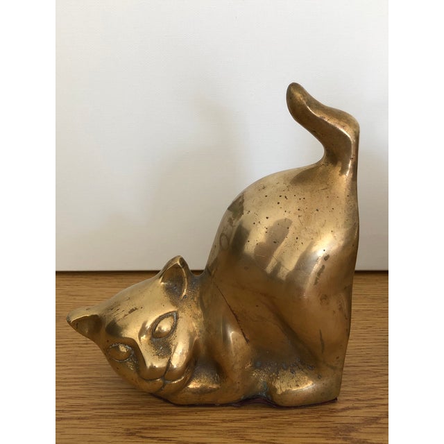 Vintage Brass Cat Bookends Pair Chairish