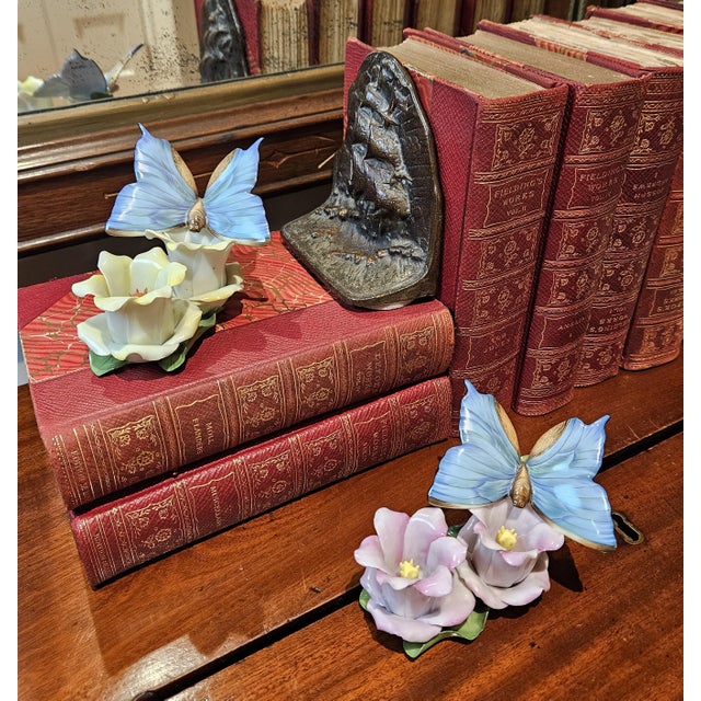 Figurative 1980s 2 Beautiful Herend Butterfly and Flower Figurines For Sale - Image 3 of 17