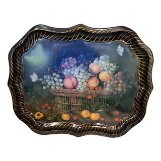 Vintage English Decorative Tray Design by Mimi Roberts For Sale