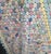 1930s Antique American Folk Art Dimensional Padded Button Center Yo-Yo Quilt With Geometric Diamond Pattern For Sale - Image 5 of 12