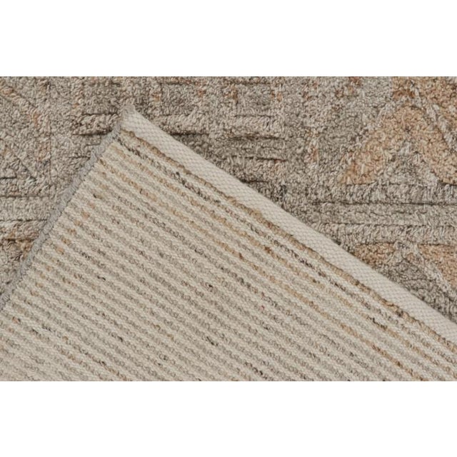 Textile 2010s Rug & Kilim’s Scandinavian Style Outdoor Runner With Greige Geometric Patterns For Sale - Image 7 of 7