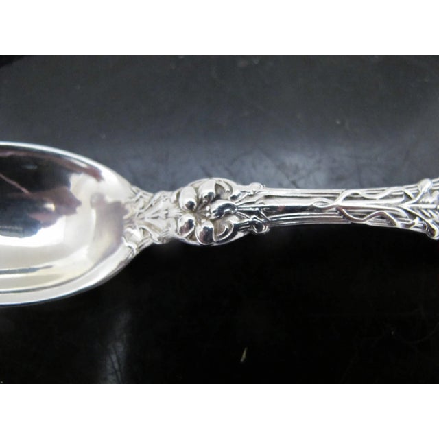 Silver Antique Alvin Sterling Silver Old Orange Blossom 5 7/8" Citrus Spoon Set of 3 For Sale - Image 8 of 10