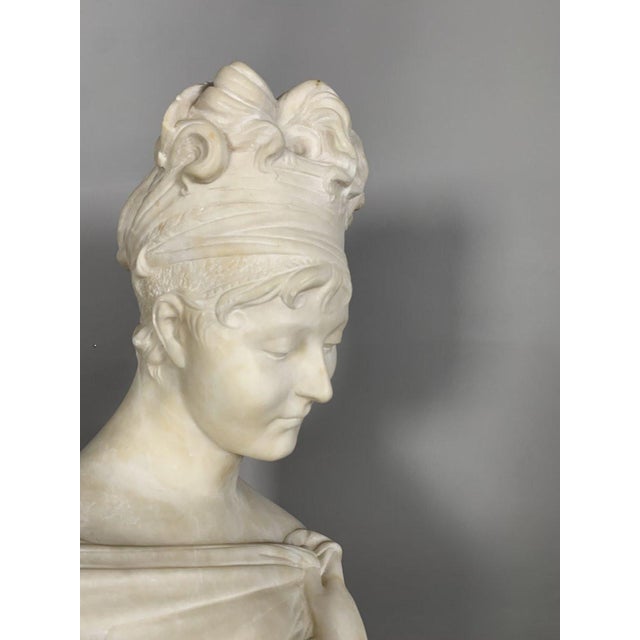 19th Century Sculpture, Bust of Madame de Récamier after Joseph Chinard (1756-1813), 52cm, 19th century For Sale - Image 5 of 10