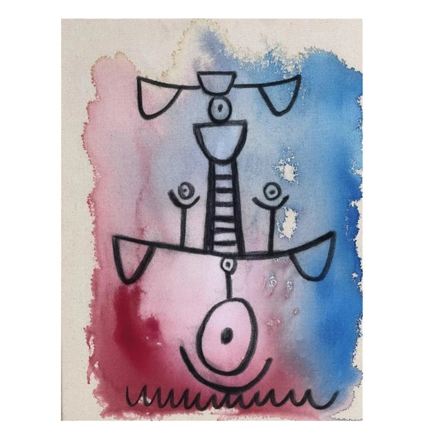 Abstract Late 20th Century Framed Abstract Art on Canvas For Sale - Image 3 of 10