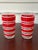 Mid 20th Century Red and White Striped Drinking Glasses — Set of Four For Sale - Image 11 of 12