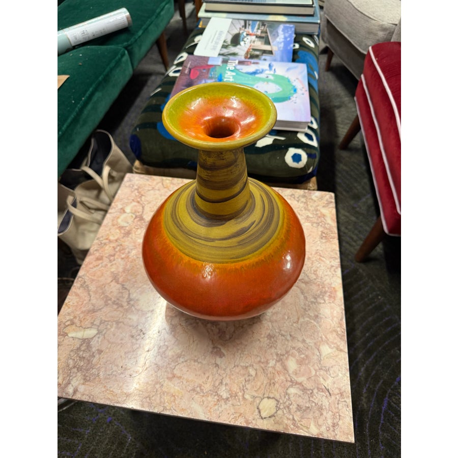 Mid 20th Century Alvino Bagni for Raymor Attributed Vase, Orange