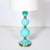Mid-Century Modernist Hand-Blown Murano Glass Ball Table Lamp in Robins Egg Blue For Sale In New York - Image 6 of 11