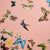 Art Deco Sample - Schumacher X Peg Norris Queen's Flight Panel Set Wallpaper in Pink For Sale - Image 3 of 4
