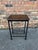 Reclaimed stool tops from a 19th Century English joint stool and remade into a wonderful side table with an iron base,...