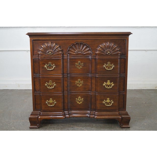 Drexel Heritage Cherry Block Front Goddard Chest of Drawers Chairish