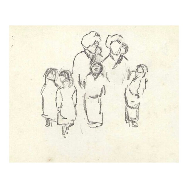 1907 Japanese Geisha Drawing For Sale