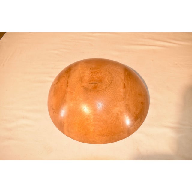 Circa 1900 Hand Turned Maple Bowl For Sale - Image 4 of 7