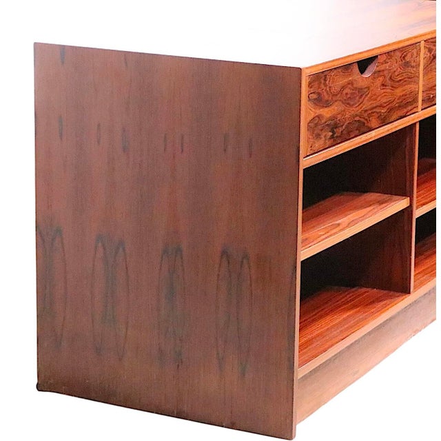 Mid-Century Modern Mid Century Danish Modern Stereo Record Cabinet Rosewood C. 1960/70's For Sale - Image 3 of 16