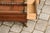 English 1940s Mahogany Magazine Rack on Casters with Faux Bamboo Accents For Sale - Image 9 of 12