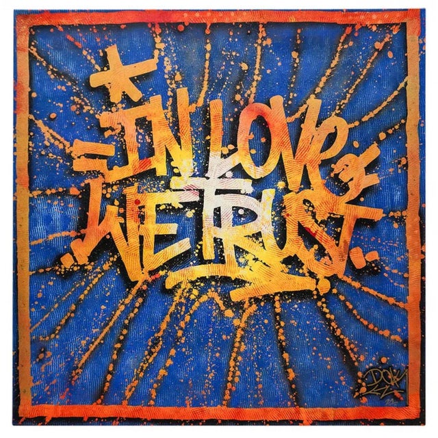 DOK, Large French Street Art Mixed Media Graffiti Painting DoK In Love We Trust, 2021 For Sale